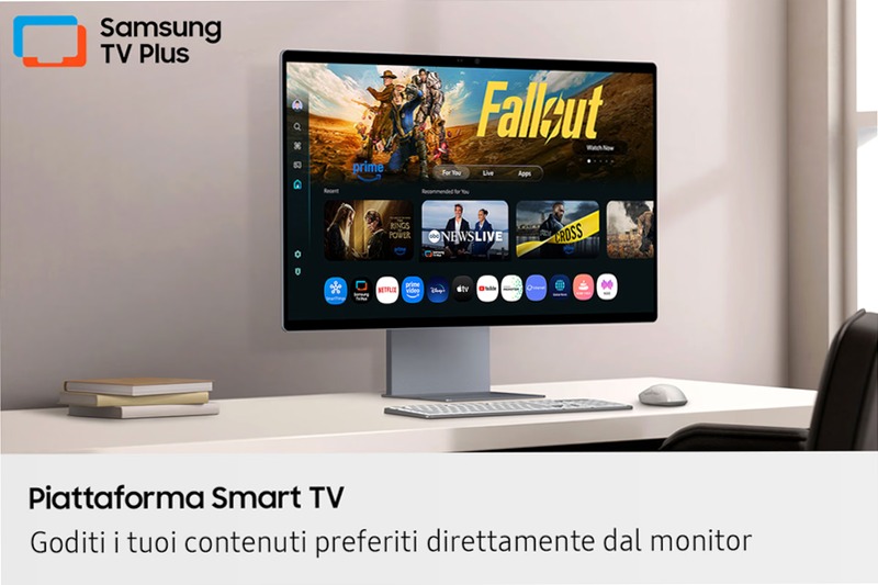 Smart Monitor M9 - UHD Flat 32" QD-OLED Argento OLED