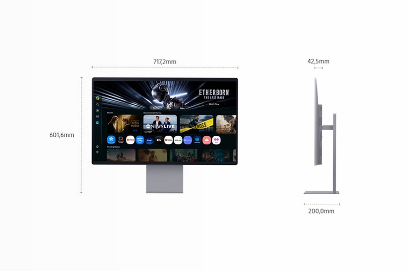 Smart Monitor M9 - UHD Flat 32" QD-OLED Argento OLED