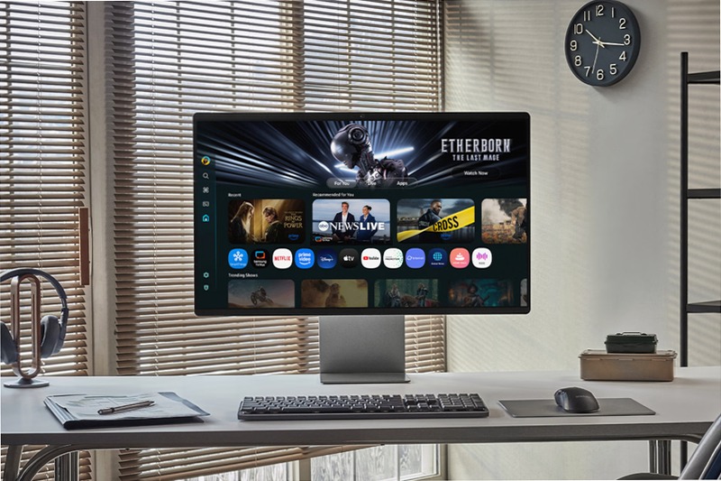 Smart Monitor M9 - UHD Flat 32" QD-OLED Argento OLED