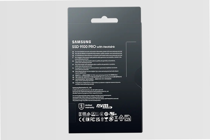 9100 PRO NVMe con dissipatore di calore SSD interno 4TB PCIe 5.0