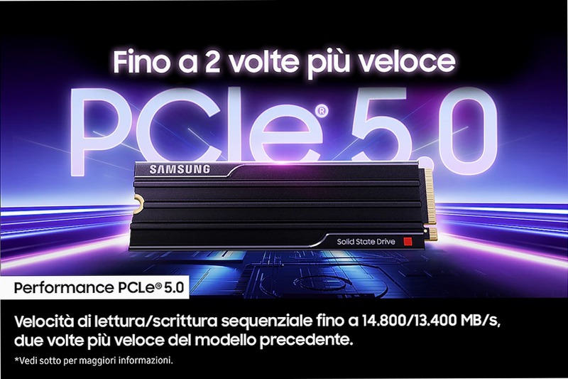 9100 PRO NVMe con dissipatore di calore SSD interno 4TB PCIe 5.0