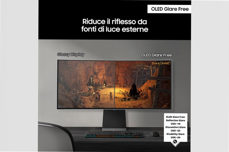 Monitor Gaming Odyssey OLED G8 da 34" WQHD Curvo