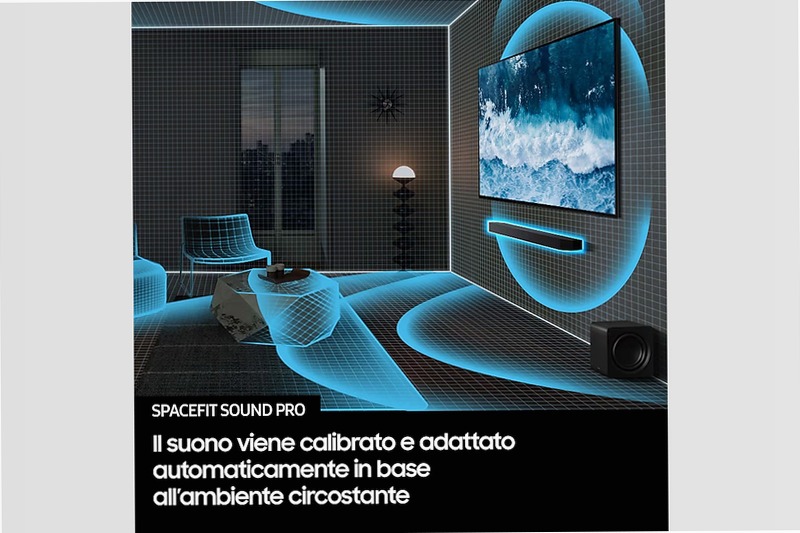 Q-series HW-Q800F Soundbar - Immersione Acustica Totale 5.1.2 (Dolby Atmos reale)