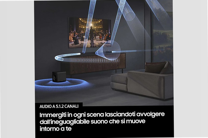 Q-series HW-Q800F Soundbar - Immersione Acustica Totale 5.1.2 (Dolby Atmos reale)