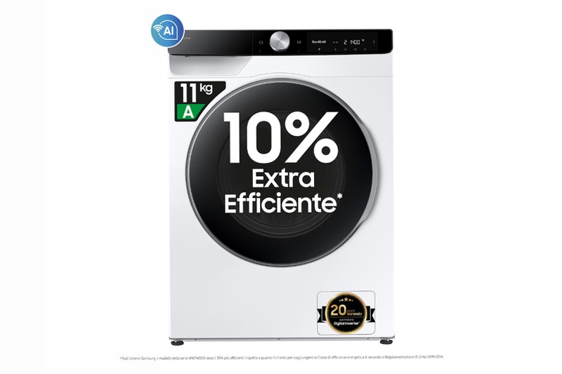 Lavatrice Samsung AI Control Ecodosatore 11Kg Bianco