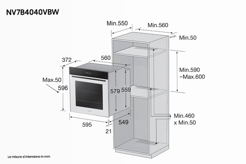Forno Multifunzione Samsung Serie 4 NV7B4040VBW 76 A Bianco