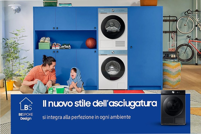 Asciugatrice Bespoke AI™ QuickDry 9Kg DV90BB7445GB C Nero