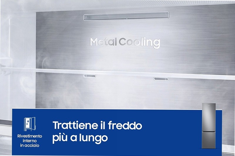 Frigorifero Combinato Samsung EcoFlex AI 2m 390L RB38C705CSR C