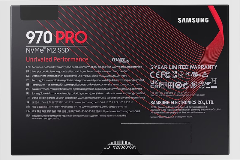 Samsung SSD 970 PRO M.2 NVMe 1TB - Prestazioni Elevate e Durate nel Tempo