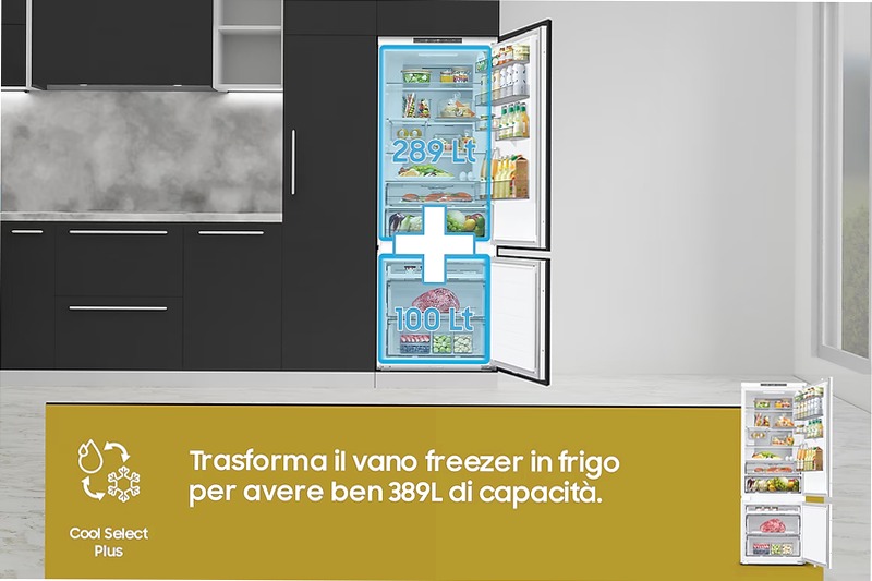 Frigorifero Combinato Samsung F1RST 75 AI Bianco D Incasso