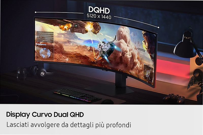 Monitor Gaming Odyssey G9 - G91F da 49" DQHD Curvo Nero VA