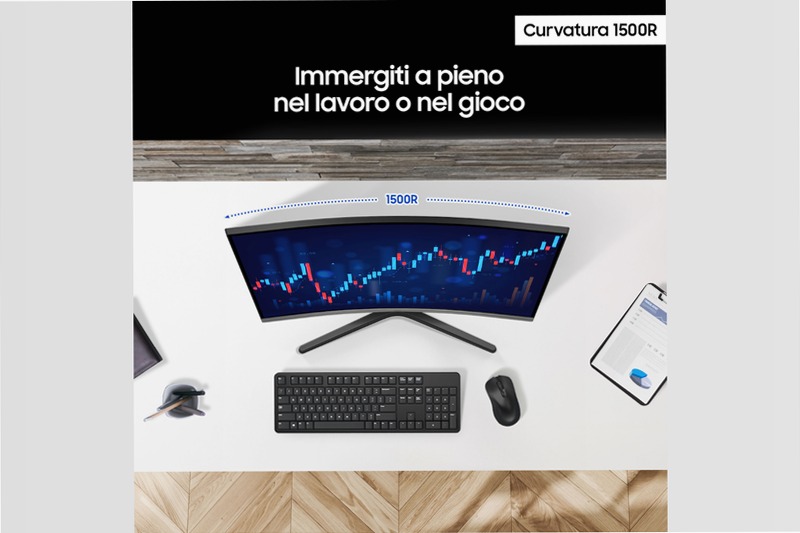 Monitor Curvo Serie S39GD da 32'' Full HD 32" Nero VA 7680 x 4320