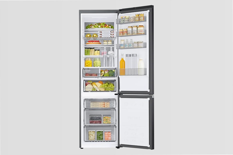 Frigorifero Combinato Samsung EcoFlex AI 2m 390L RB38C776CB1/EF Nero C