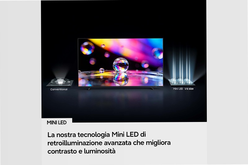43” Mini LED M72H 4K Vision AI Smart TV Nero