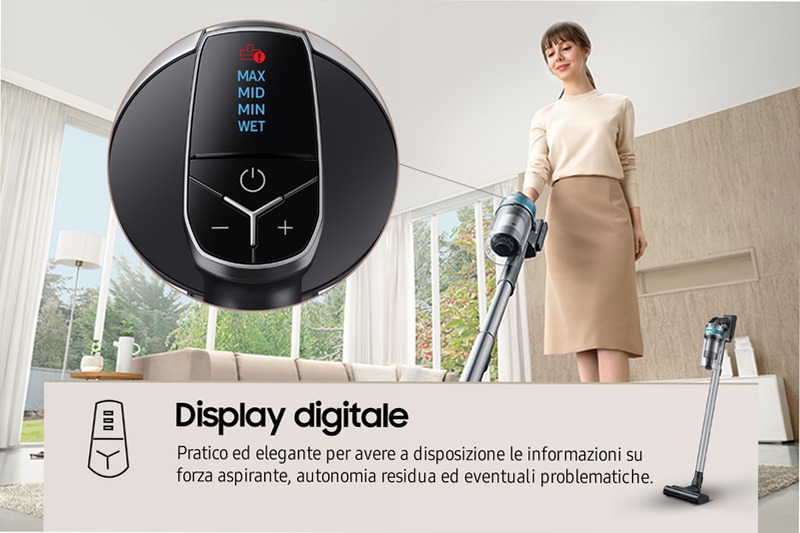Aspirapolvere Samsung Jet™ 75E VS20B75AGR1 0.8lt A Nero 550w