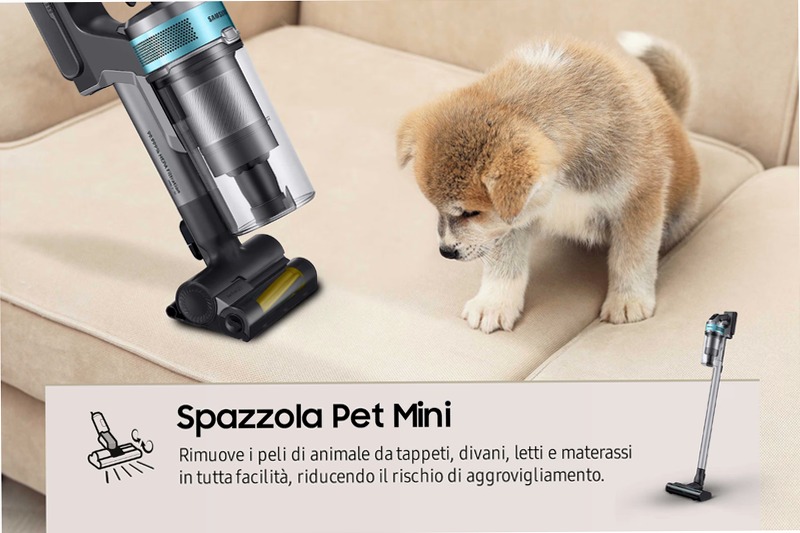 Aspirapolvere Samsung Jet™ 75E VS20B75AGR1 0.8lt A Nero 550w