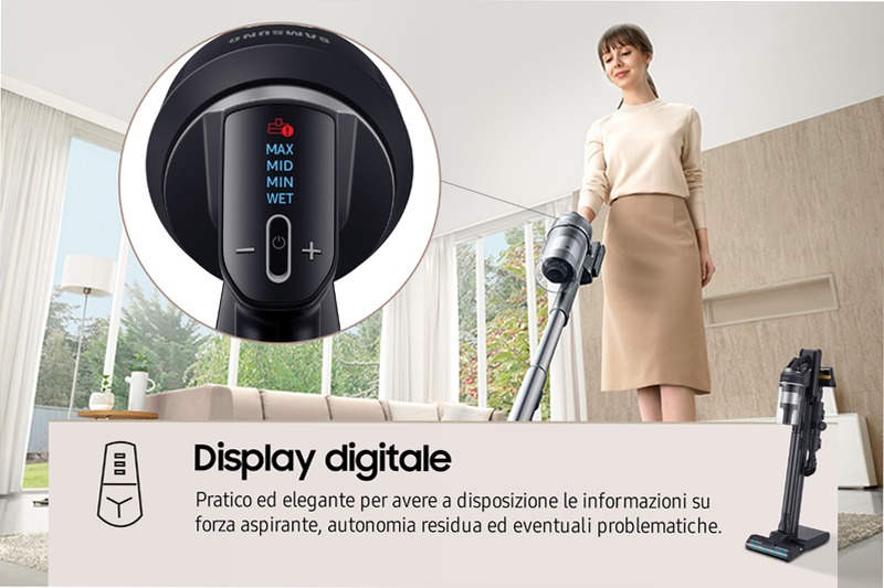 Aspirapolvere senza filo Samsung Jet™ 95 multi extra 0.8lt Nero 580w