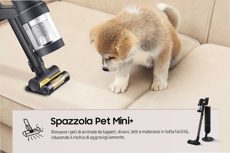 Aspirapolvere Samsung Bespoke Jet™ AI - Pulizia Efficace e Intelligente 0.5lt Nero 1400w