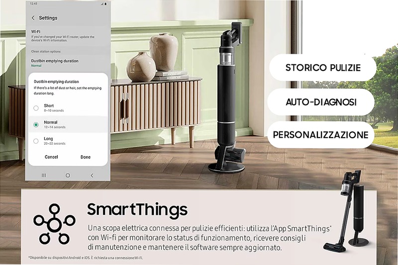 Aspirapolvere senza filo Samsung Bespoke Jet™ AI complete extra 280W VS28C9784QK