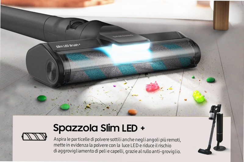 Aspirapolvere Samsung Bespoke Jet™ AI - Pulizia Efficace e Intelligente 0.5lt Nero 1400w