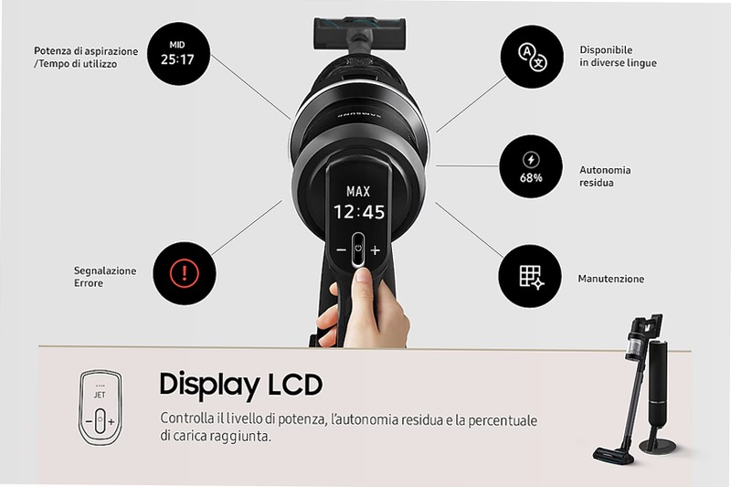Aspirapolvere senza filo Samsung Bespoke Jet™ AI complete extra 280W VS28C9784QK