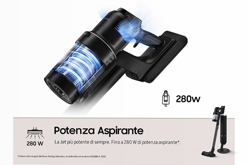 Aspirapolvere senza filo Samsung Bespoke Jet™ AI complete extra 280W VS28C9784QK
