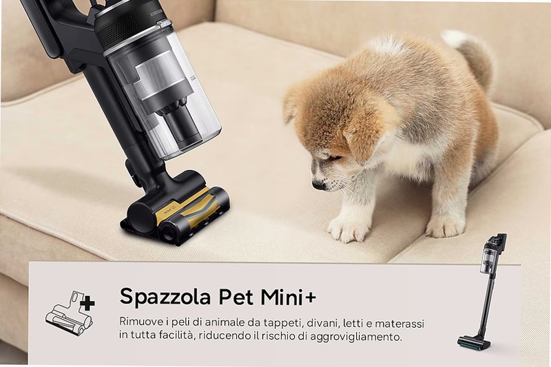 Aspirapolvere senza filo Samsung Jet 95S Complete Extra 280W 120 min 2.49kg con spazzola Slim LED Satin Black | Samsung Italia