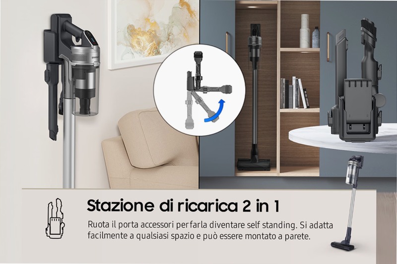 Aspirapolvere Samsung Jet™ 60 Pet VS15A6032R5/ET 0.8lt A Nero 410w