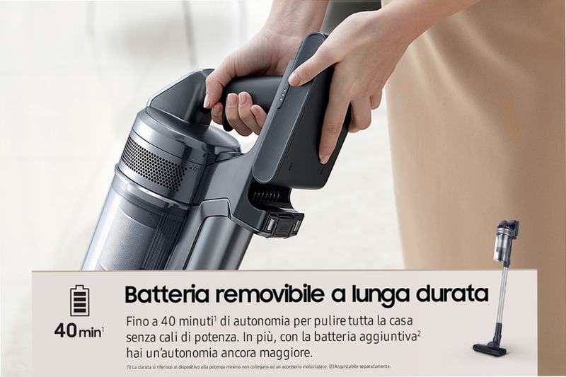 Aspirapolvere Samsung Jet™ 60 Pet VS15A6032R5/ET 0.8lt A Nero 410w
