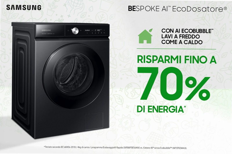 Lavatrice Samsung Bespoke AI™ Ecodosatore 9Kg Nero