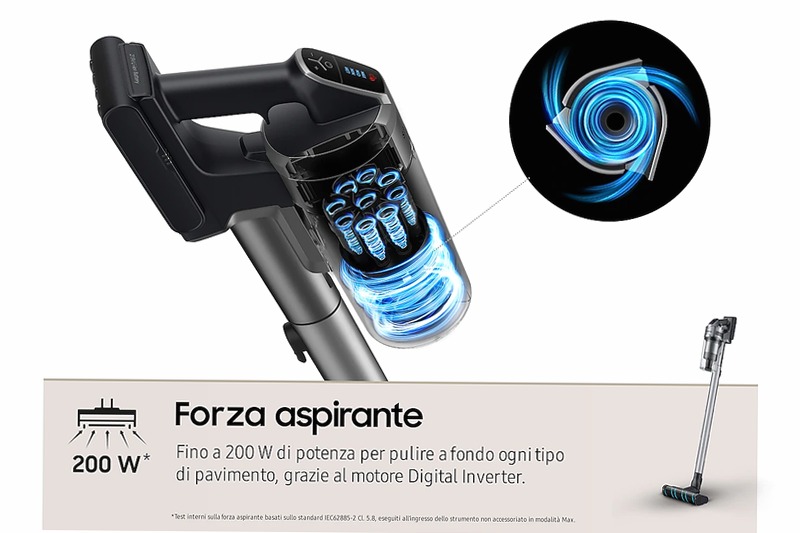 Aspirapolvere senza filo Samsung Jet™ 75E complete 200W VS20B75ACR5