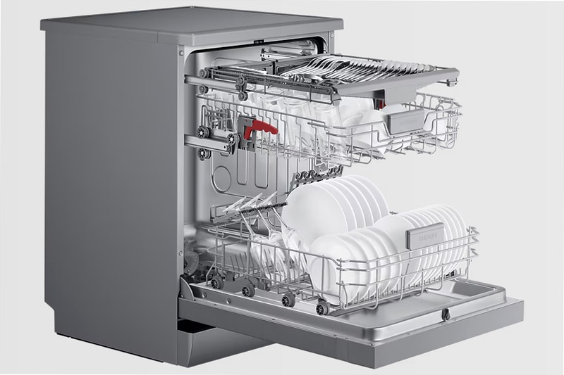 Lavastoviglie a libera installazione Samsung Serie 60 DW60CG550FSR D 14 Acciaio