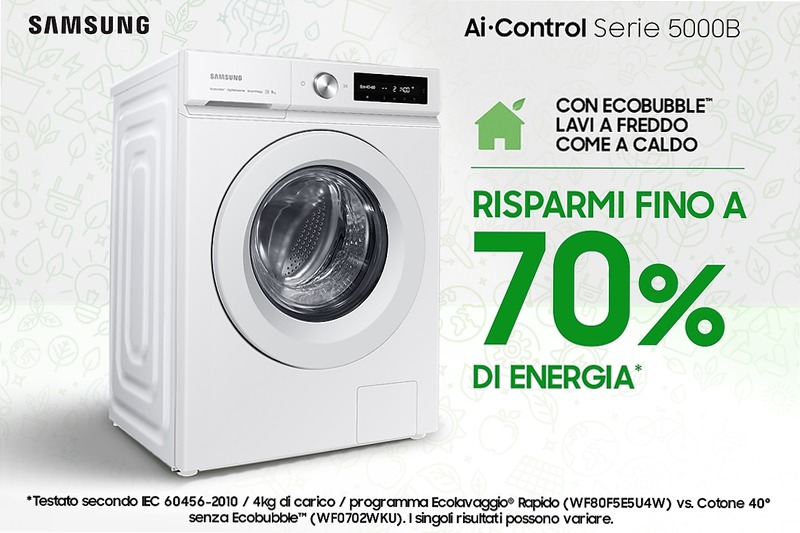 Lavatrice AI Control 11Kg WW11BB504DTW Bianco