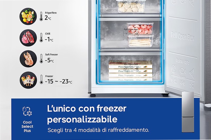 Frigorifero Combinato Samsung EcoFlex 2m 387L RL38T607BS9/EF Inox B