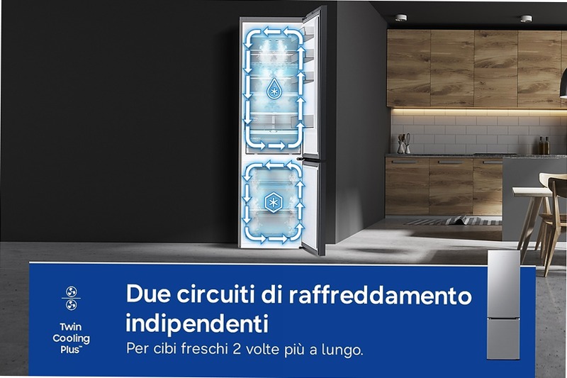 Frigorifero Combinato Samsung EcoFlex 2m 387L RL38T607BS9/EF Inox B