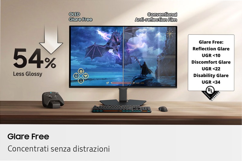 Monitor Gaming Odyssey OLED G5 - G50SF da 27'' QHD Nero