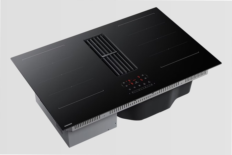 Piano cottura a induzione con Cappa Integrata Samsung CC90H84JADUR Nero