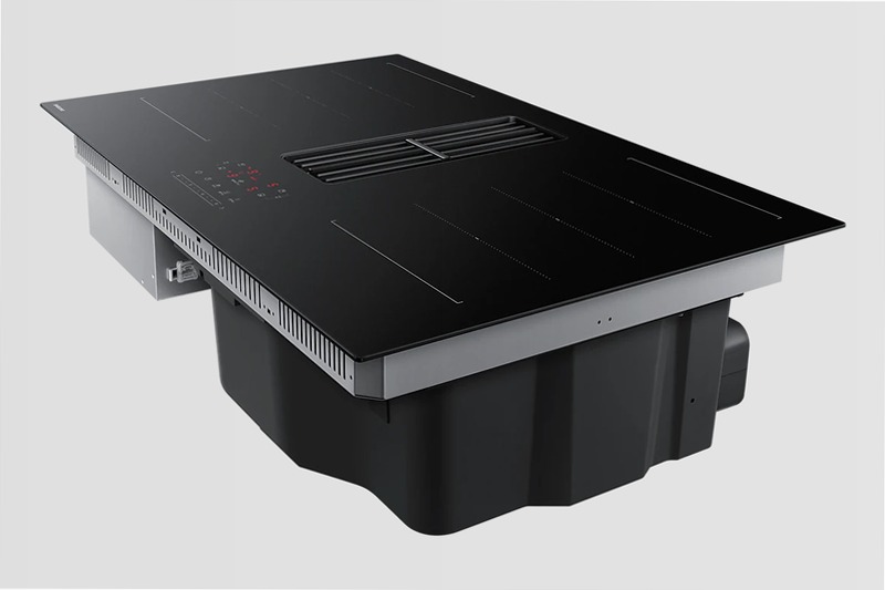 Piano cottura a induzione con Cappa Integrata Samsung CC90H84JADUR Nero