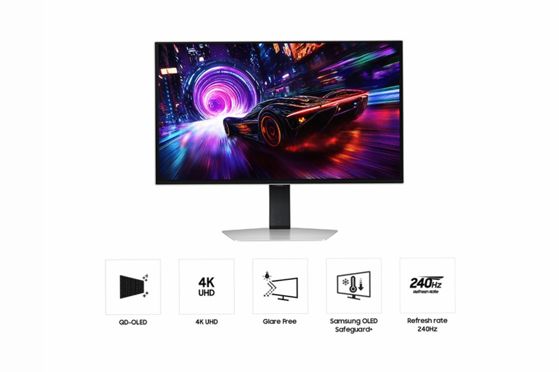 Monitor Gaming Odyssey OLED G8 - UHD Flat 27" Argento