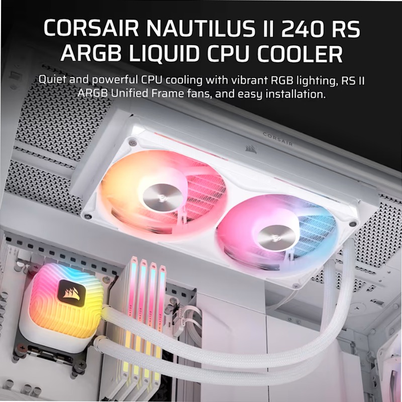 Dissipatore a liquido per CPU NAUTILUS II 240 RS ARGB - Bianco