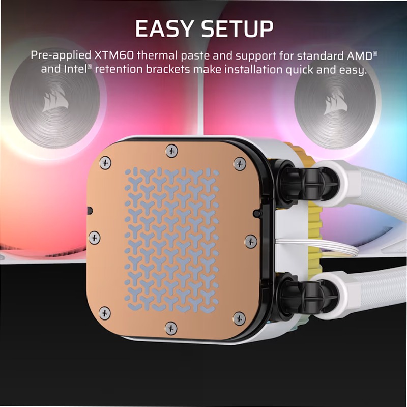 Dissipatore a liquido per CPU NAUTILUS II 240 RS ARGB - Bianco