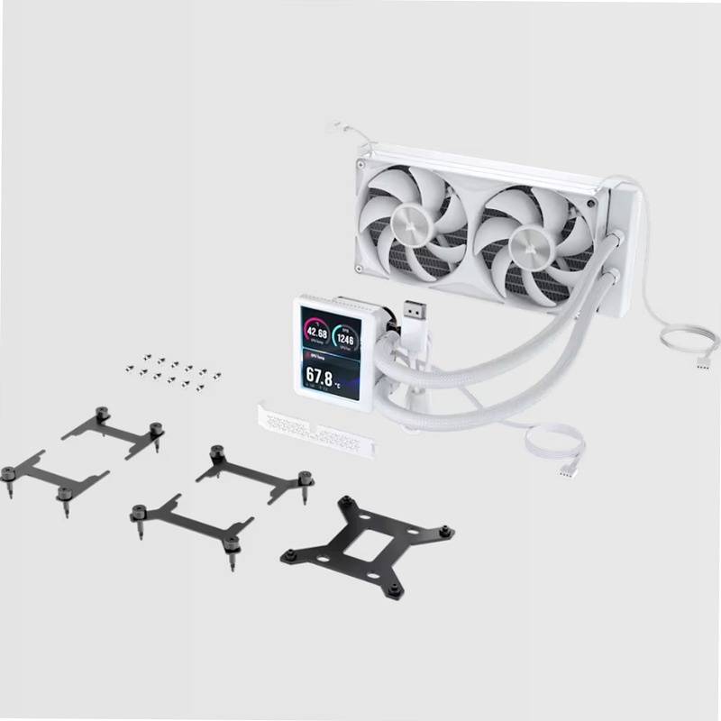Dissipatore a liquido per CPU NAUTILUS II 240 RS LCD - Bianco