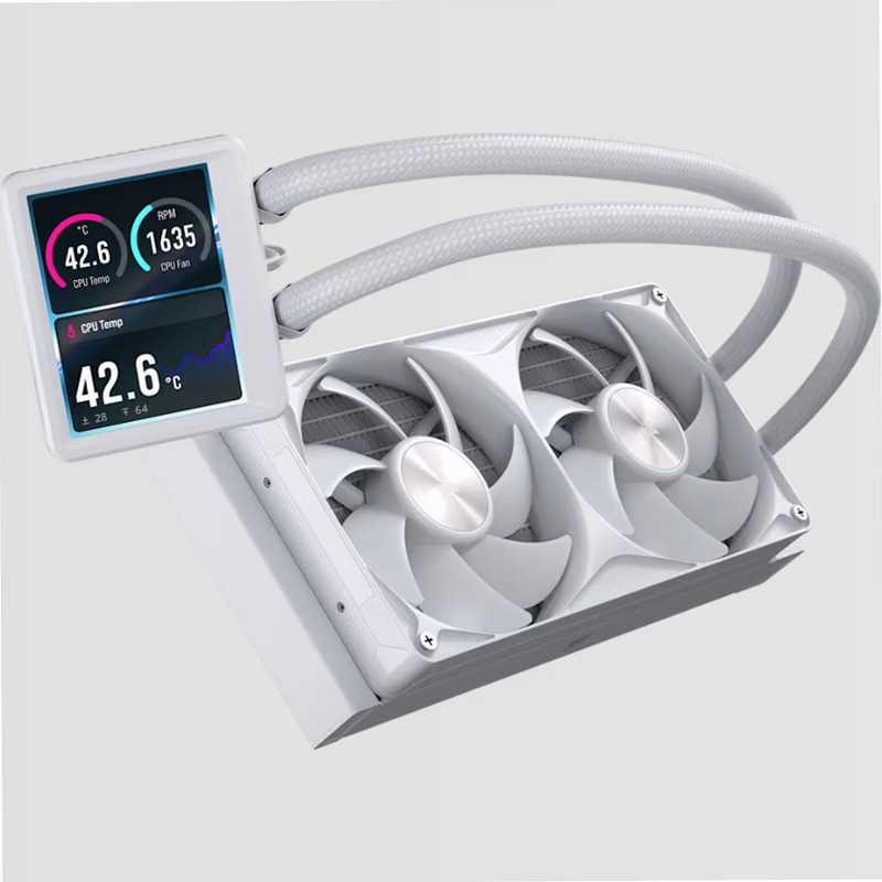 Dissipatore a liquido per CPU NAUTILUS II 240 RS LCD - Bianco