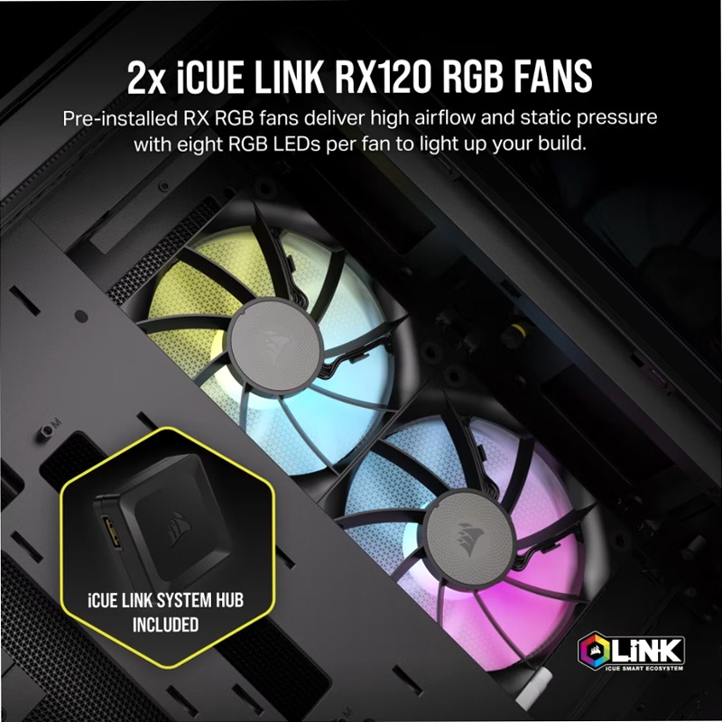 Case PC Micro-ATX iCUE LINK 2500X RGB - Nero
