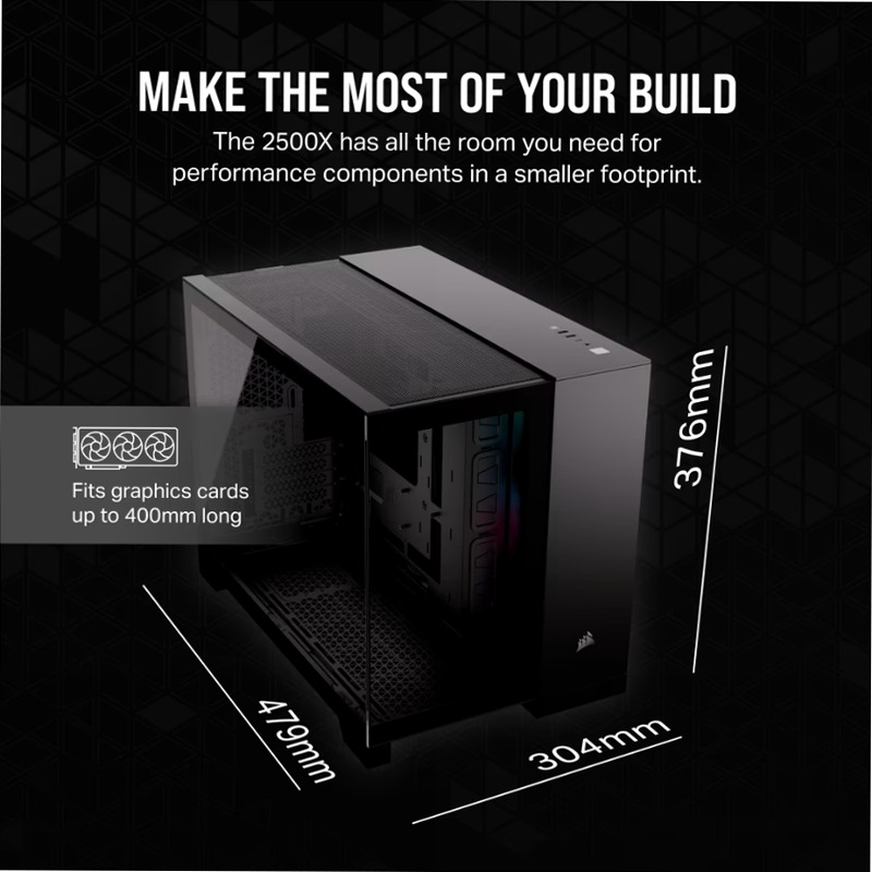 Case PC Micro-ATX iCUE LINK 2500X RGB - Nero