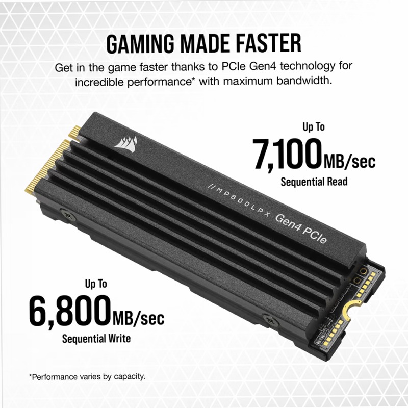 MP600 PRO LPX 2TB PCIe Gen4 x4 NVMe M.2 SSD - PS5* Compatible