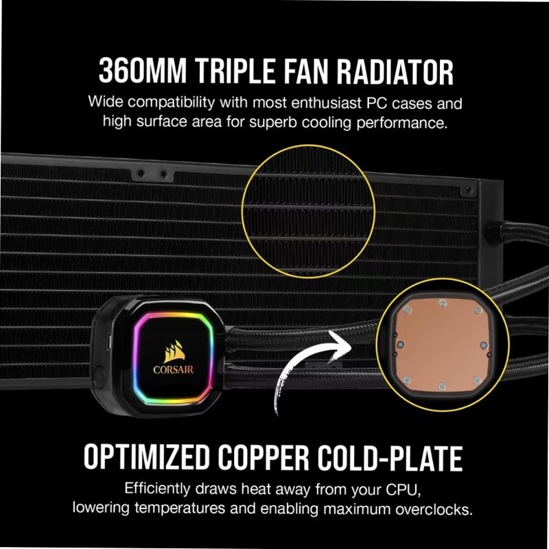 Sistema di raffreddamento a liquido iCUE H150i RGB PRO XT 360mm 3