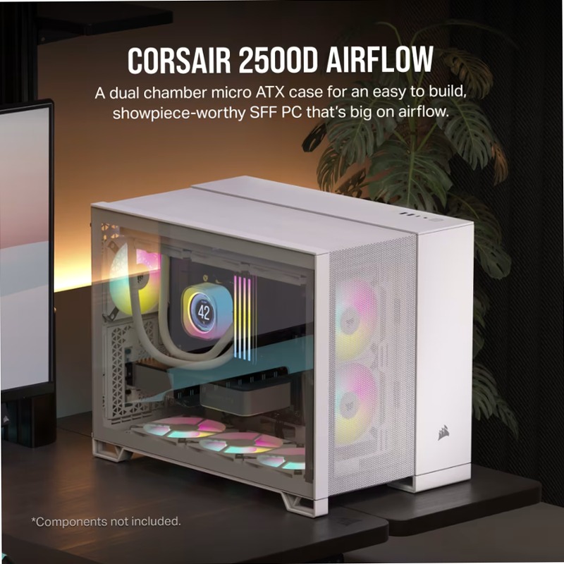 Case PC Mid-Tower a Doppia Camera 2500D AIRFLOW - Bianco