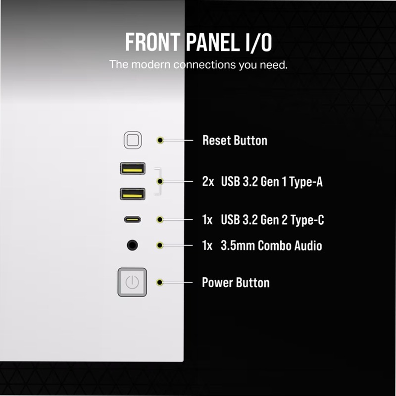 Case PC Mid-Tower a Doppia Camera 2500D AIRFLOW - Bianco