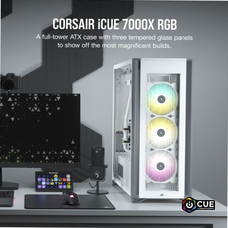 Case PC ATX Full-Tower iCUE 7000X RGB - Bianco